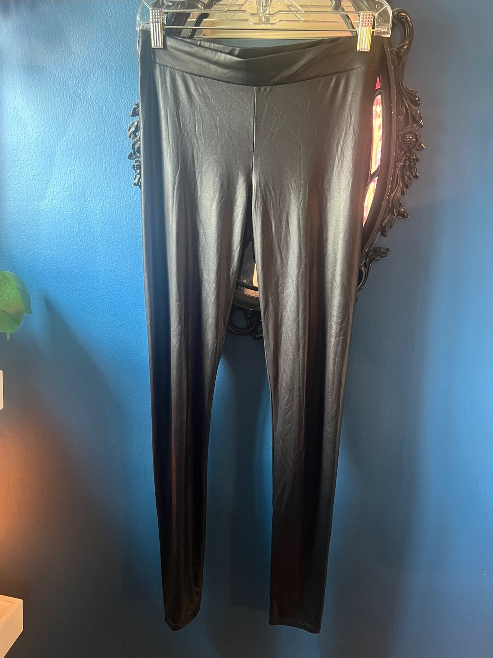 bebe Black Faux Leather Leggings
